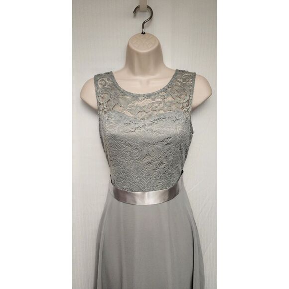 Bery Love Women's Floral Lace Fit & Flare Skater Mini Short Dress Color Gray SM - Picture 3 of 9